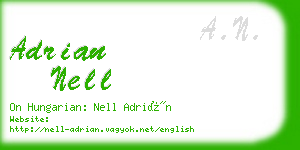 adrian nell business card